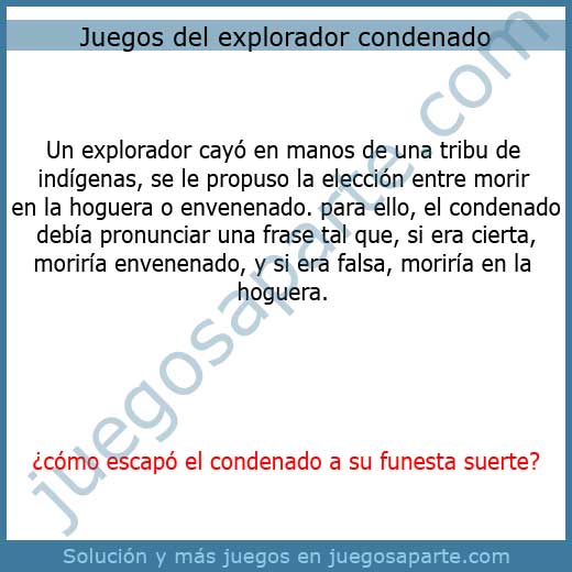 Juegos del explorador condenado