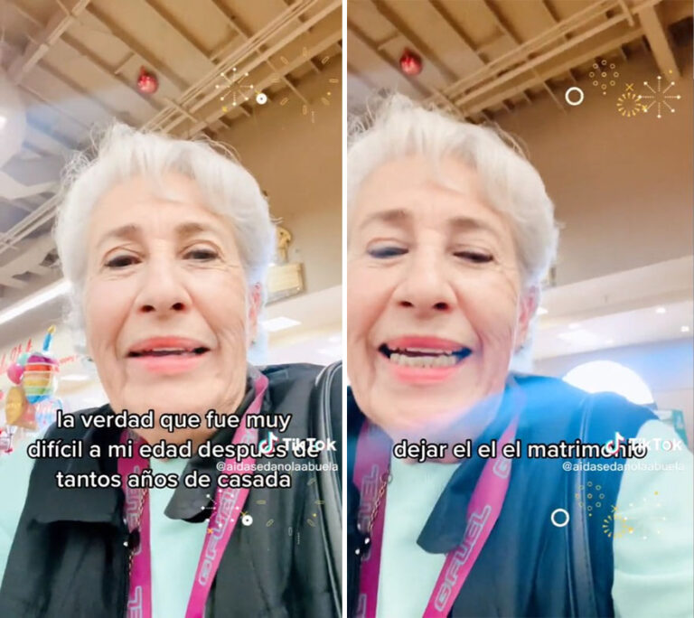 Esta abuela se volvió viral en Tiktok por celebrar su divorcio tras un matrimonio opresivo durante 40 años